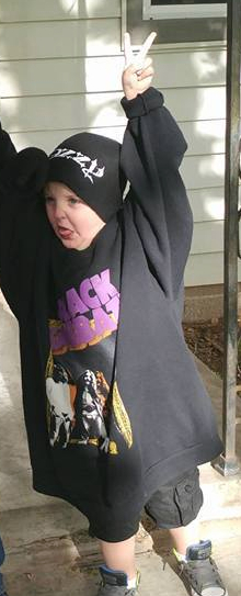 Joshy on porch with Trey